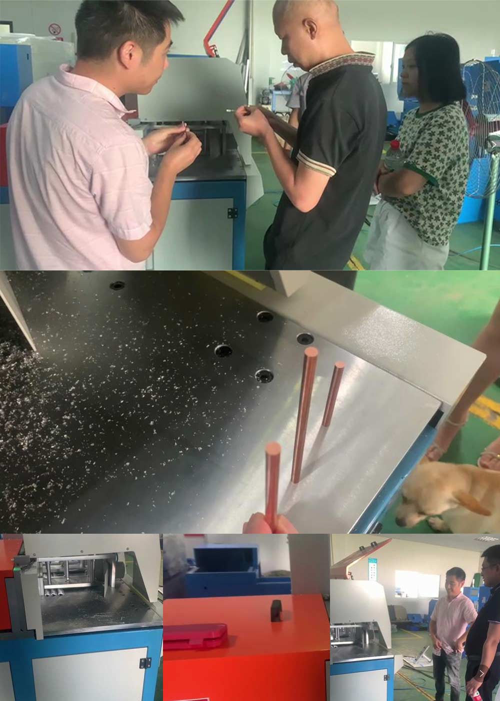 分離式切鋁機-客戶來我司現場試切