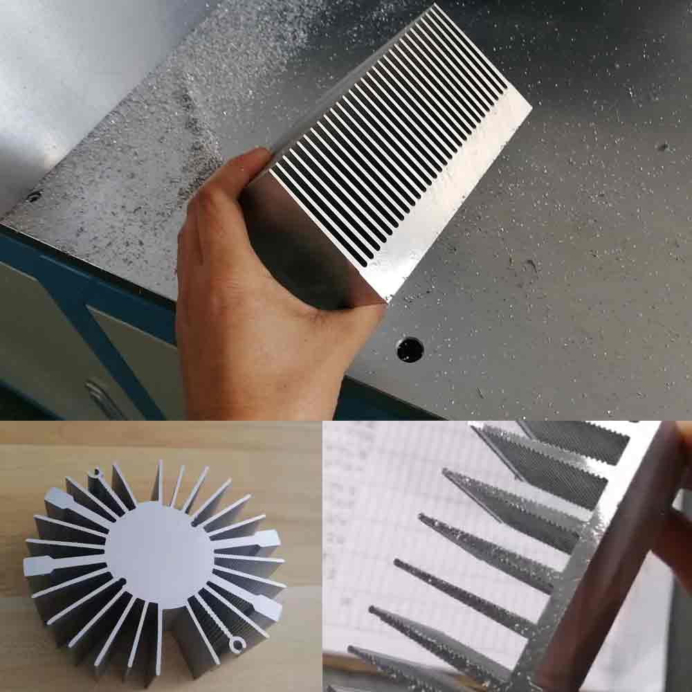 分離式型材切割機(jī)鋸切散熱器、鋁蜂窩板、太陽花